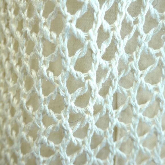 360 Sweater Sweater Open Crochet Knit Design Silk and Linen Size Small - Picture 9 of 15